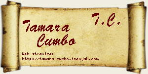 Tamara Cumbo vizit kartica